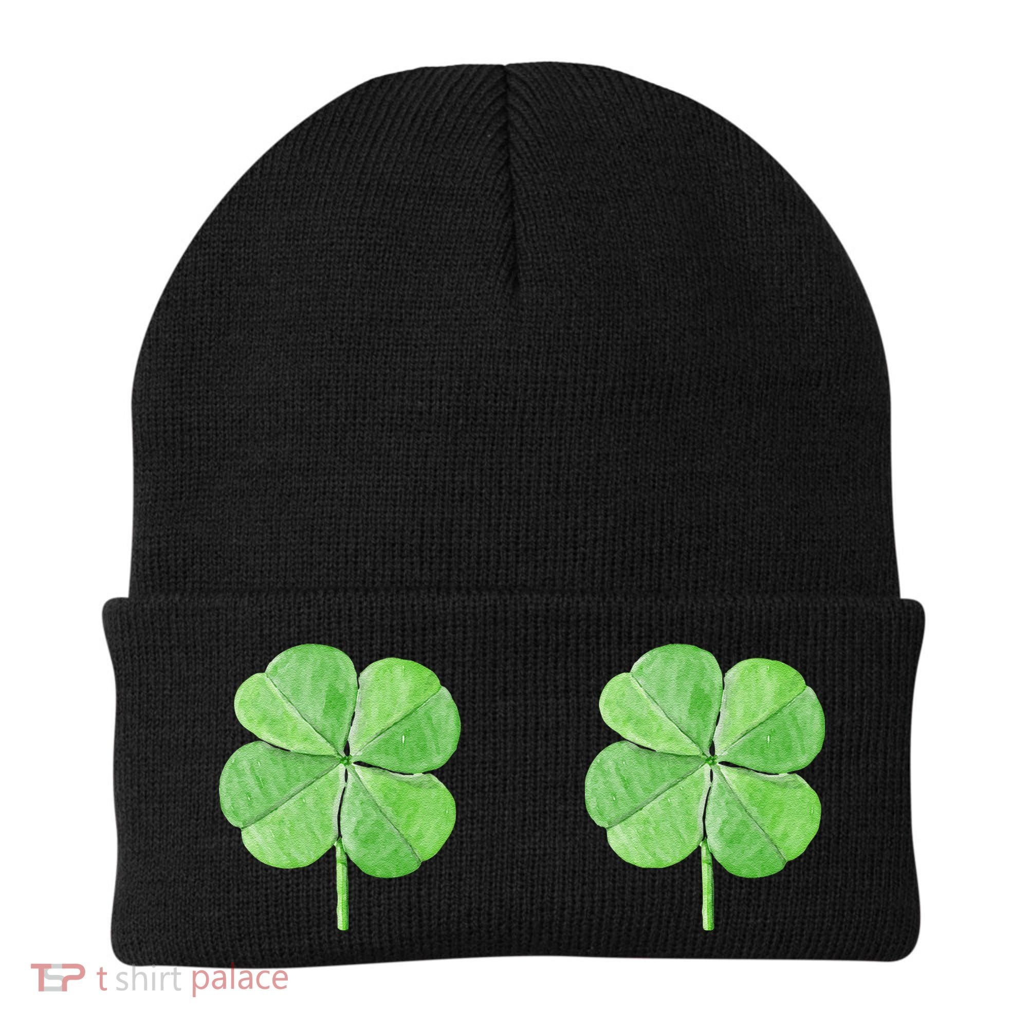 Shamrock Boobs Irish Saint St.Patrick's Patty's Day Beanie