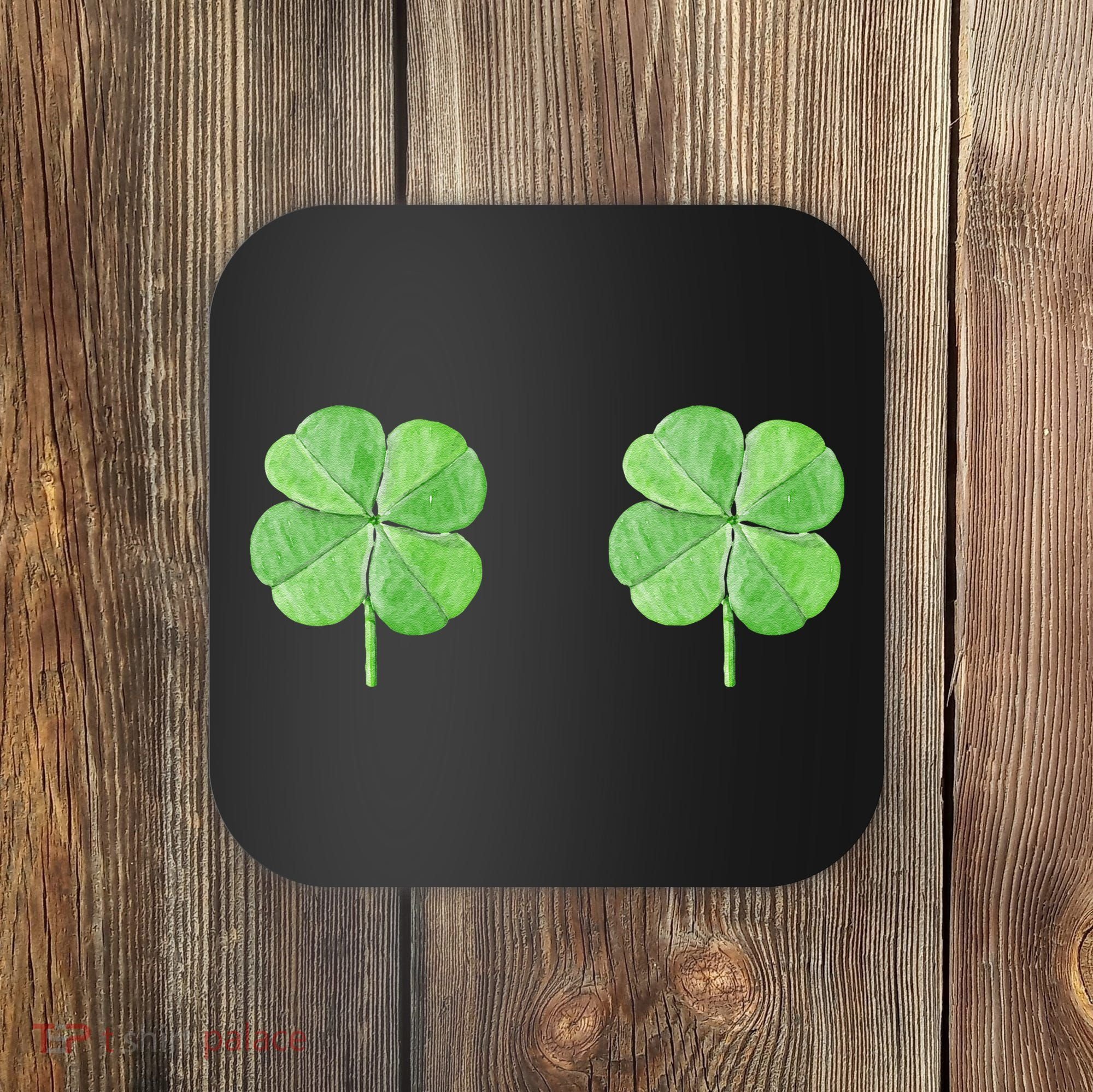 Shamrock Boobs Irish Saint St.Patrick's Patty's Day Coaster