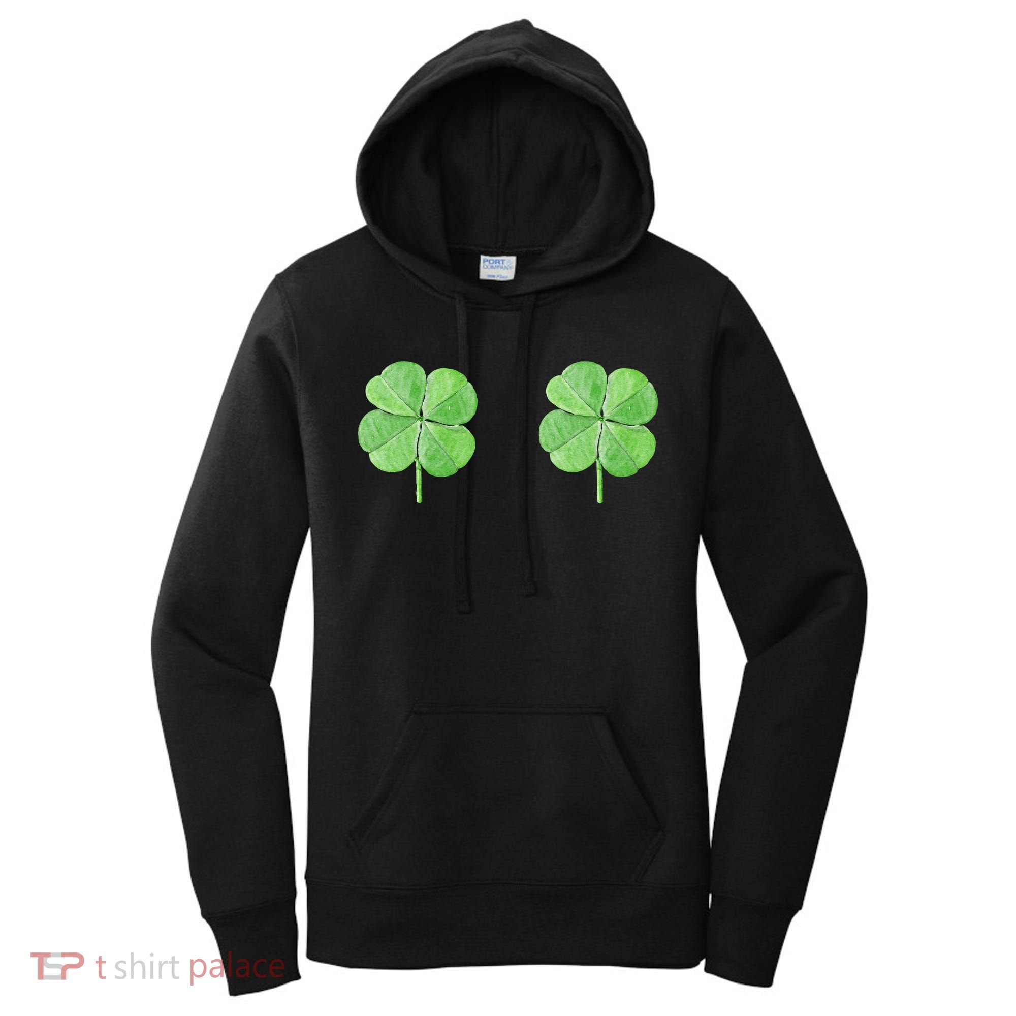 Shamrock Boobs Irish Saint St.Patrick's Patty's Day Women's Hoodie