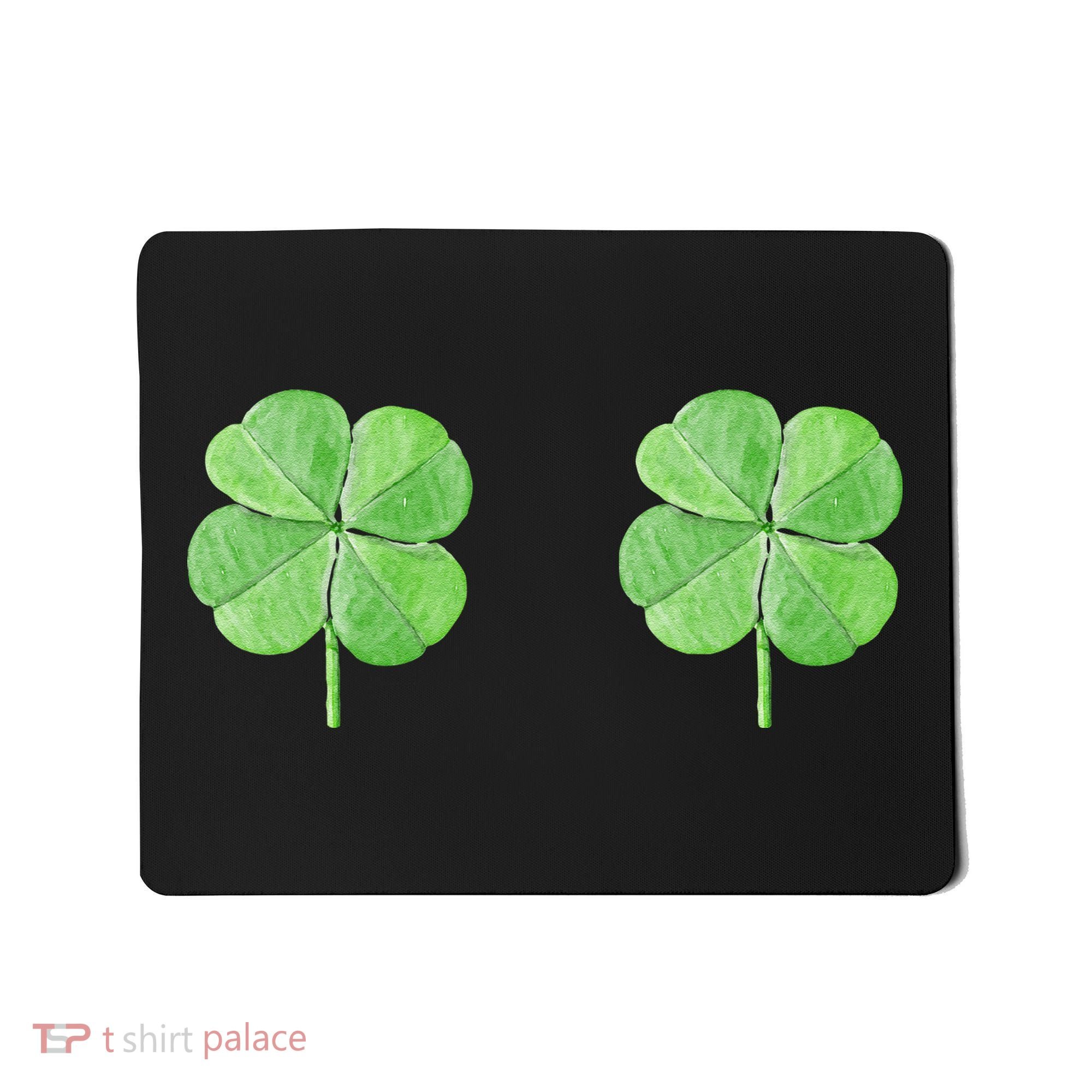 Shamrock Boobs Irish Saint St.Patrick's Patty's Day Mousepad