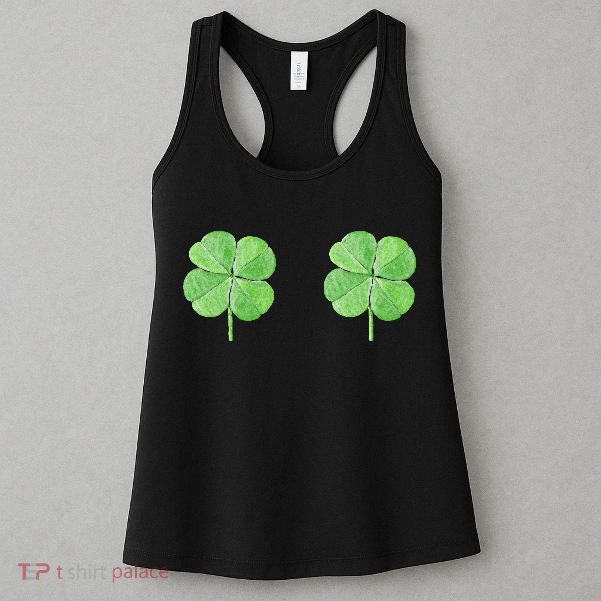 Shamrock Boobs Irish Saint St.Patrick's Patty's Day Women's Tank Top