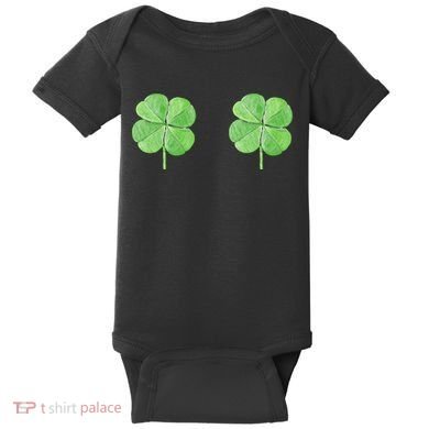 Shamrock Boobs Irish Saint St.Patrick's Patty's Day Baby Bodysuit