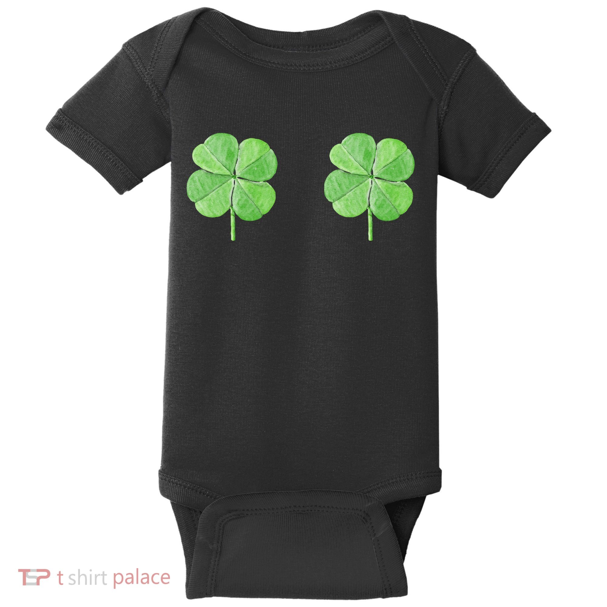 Shamrock Boobs Irish Saint St.Patrick's Patty's Day Baby Bodysuit