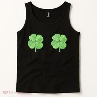 Shamrock Boobs Irish Saint St.Patrick's Patty's Day Tank Top thumb 2