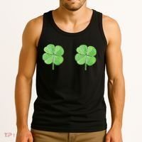Shamrock Boobs Irish Saint St.Patrick's Patty's Day Tank Top thumb 3