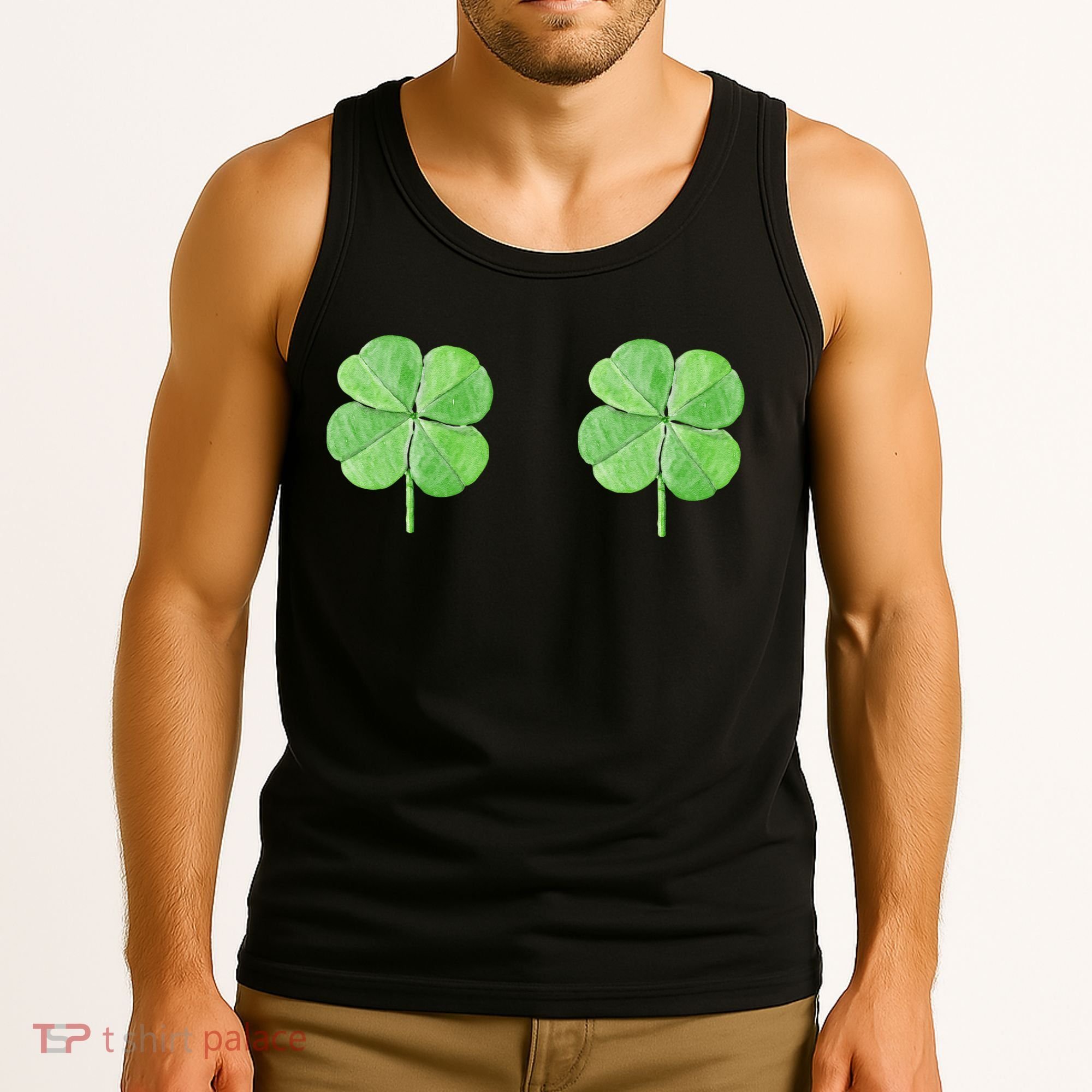 Shamrock Boobs Irish Saint St.Patrick's Patty's Day Tank Top