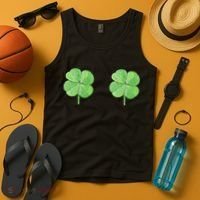 Shamrock Boobs Irish Saint St.Patrick's Patty's Day Tank Top thumb 4