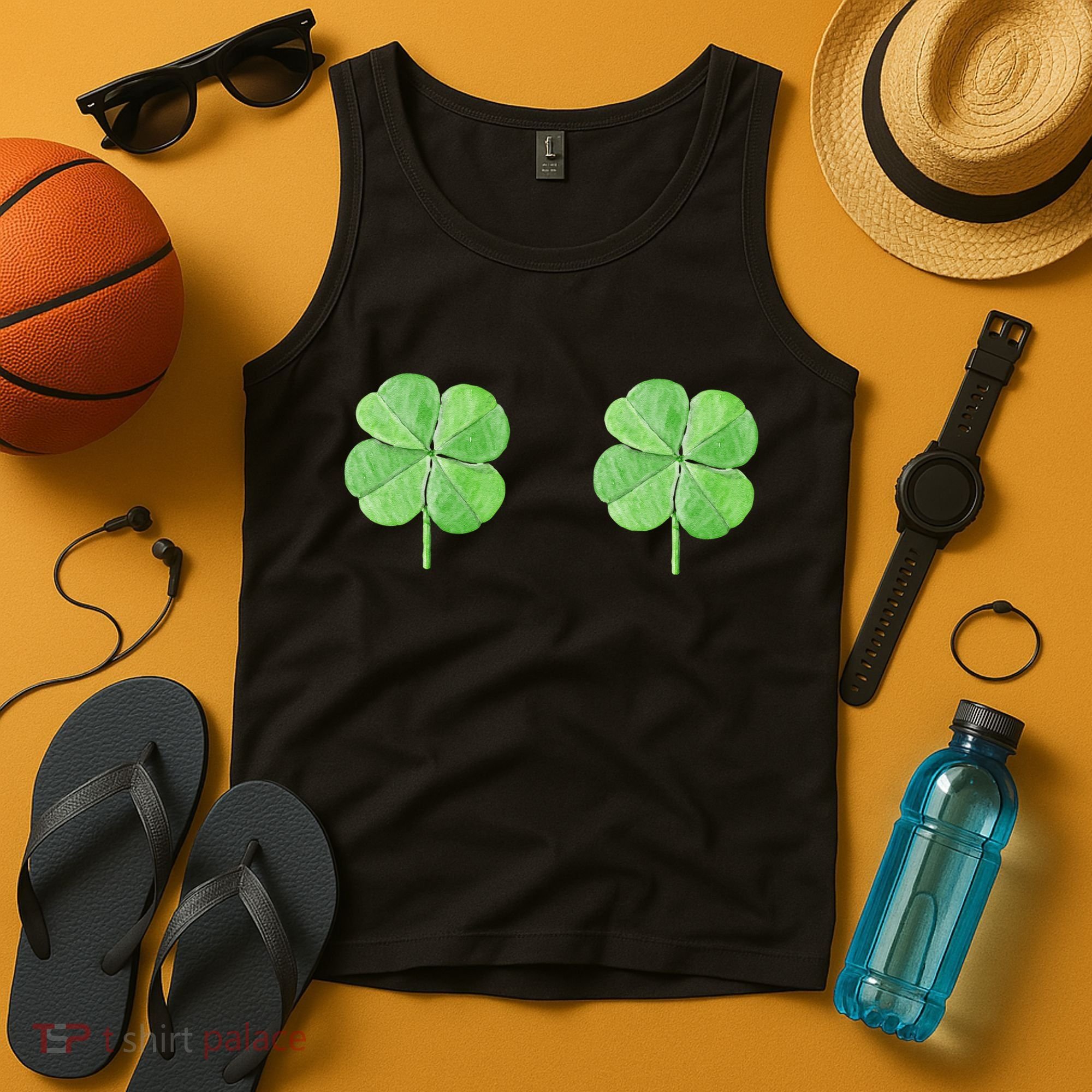 Shamrock Boobs Irish Saint St.Patrick's Patty's Day Tank Top