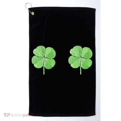 Shamrock Boobs Irish Saint St.Patrick's Patty's Day Golf Towel