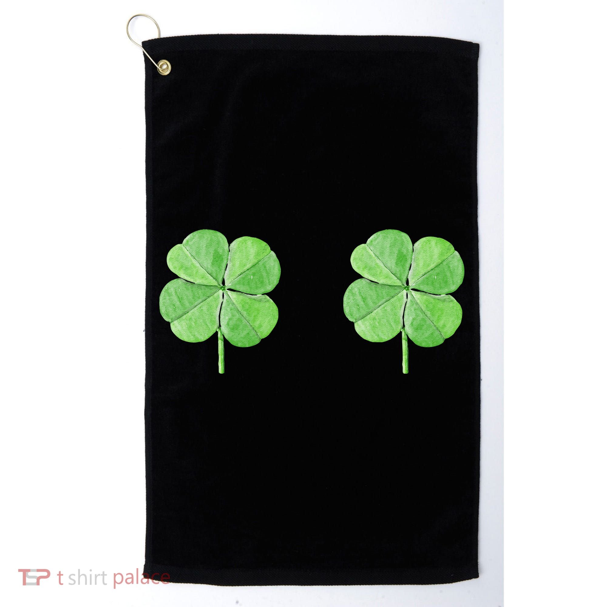 Shamrock Boobs Irish Saint St.Patrick's Patty's Day Golf Towel
