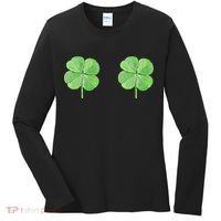 Shamrock Boobs Irish Saint St.Patrick's Patty's Day Women's Long Sleeve Shirt thumb 0