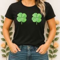 Shamrock Boobs Irish Saint St.Patrick's Patty's Day Women's T-Shirt thumb 2