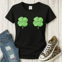 Shamrock Boobs Irish Saint St.Patrick's Patty's Day Women's T-Shirt thumb 3
