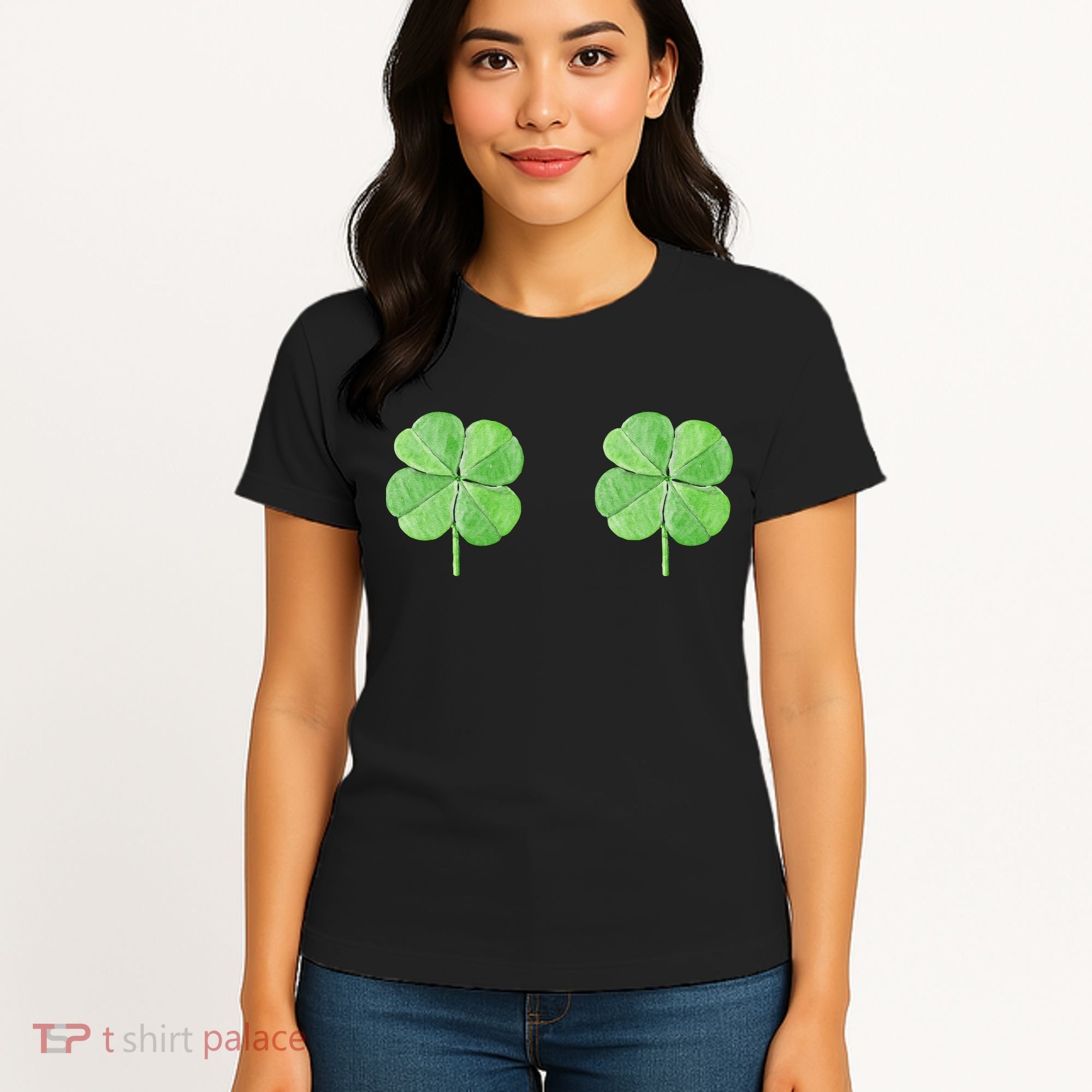 Shamrock Boobs Irish Saint St.Patrick's Patty's Day Women's T-Shirt