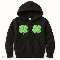Shamrock Boobs Irish Saint St.Patrick's Patty's Day Kids Hoodie thumb 0