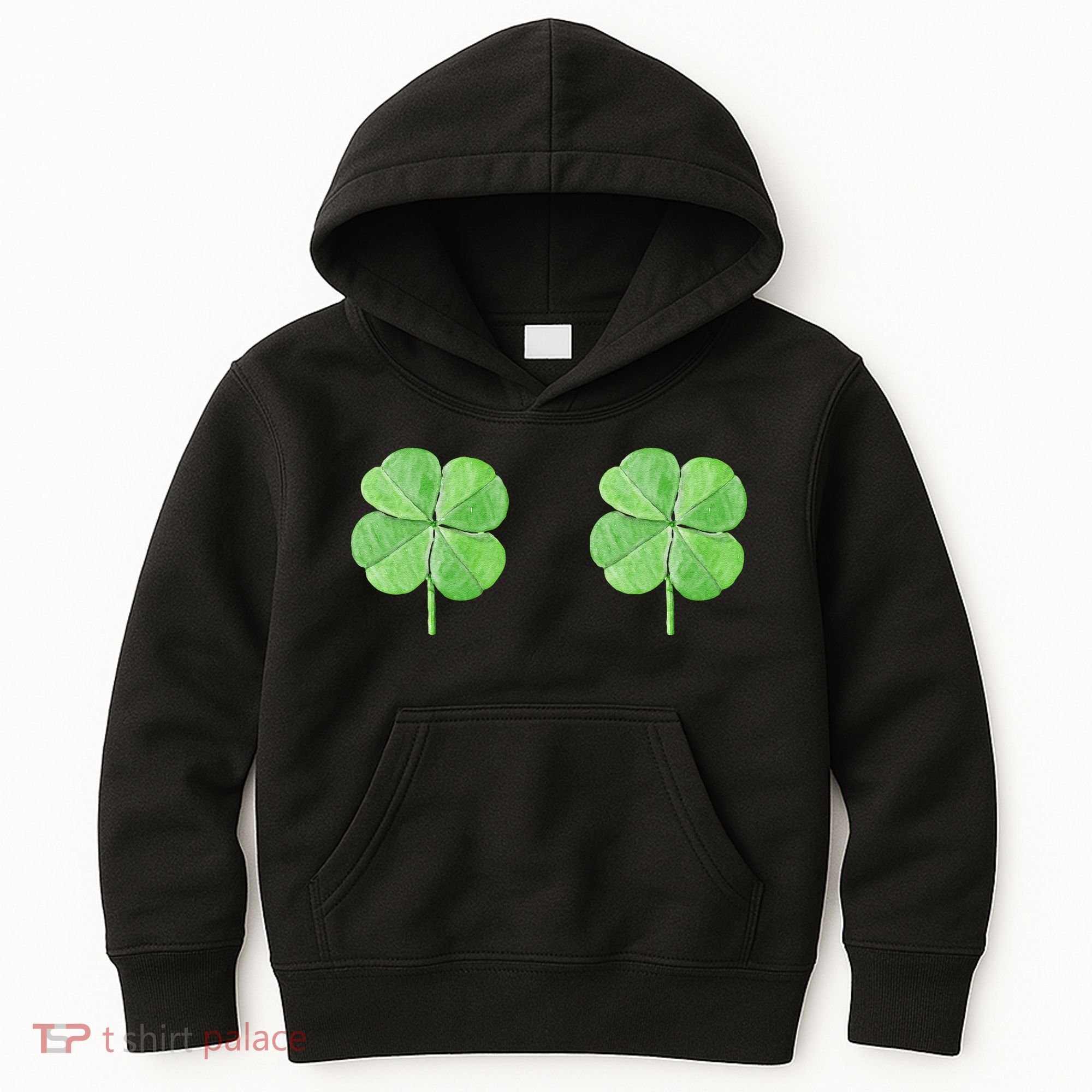 Shamrock Boobs Irish Saint St.Patrick's Patty's Day Kids Hoodie