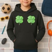 Shamrock Boobs Irish Saint St.Patrick's Patty's Day Kids Hoodie thumb 2