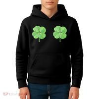 Shamrock Boobs Irish Saint St.Patrick's Patty's Day Kids Hoodie thumb 4