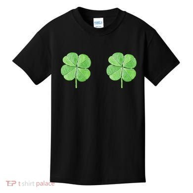 Shamrock Boobs Irish Saint St.Patrick's Patty's Day Kids T-Shirt