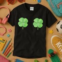 Shamrock Boobs Irish Saint St.Patrick's Patty's Day Kids T-Shirt thumb 3