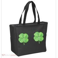 Shamrock Boobs Irish Saint St.Patrick's Patty's Day Tote Bag thumb 2