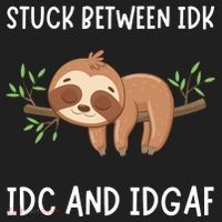 Stuck Between Idk Idc And Idgaf Sloth Lover Gift Tumbler thumb 3
