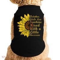 Sunflower Born In October Birthday Gift For Women Doggie Tank thumb 0