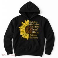 Sunflower Born In October Birthday Gift For Women Hoodie thumb 0