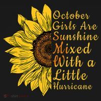 Sunflower Born In October Birthday Gift For Women Sweatshirt thumb 3