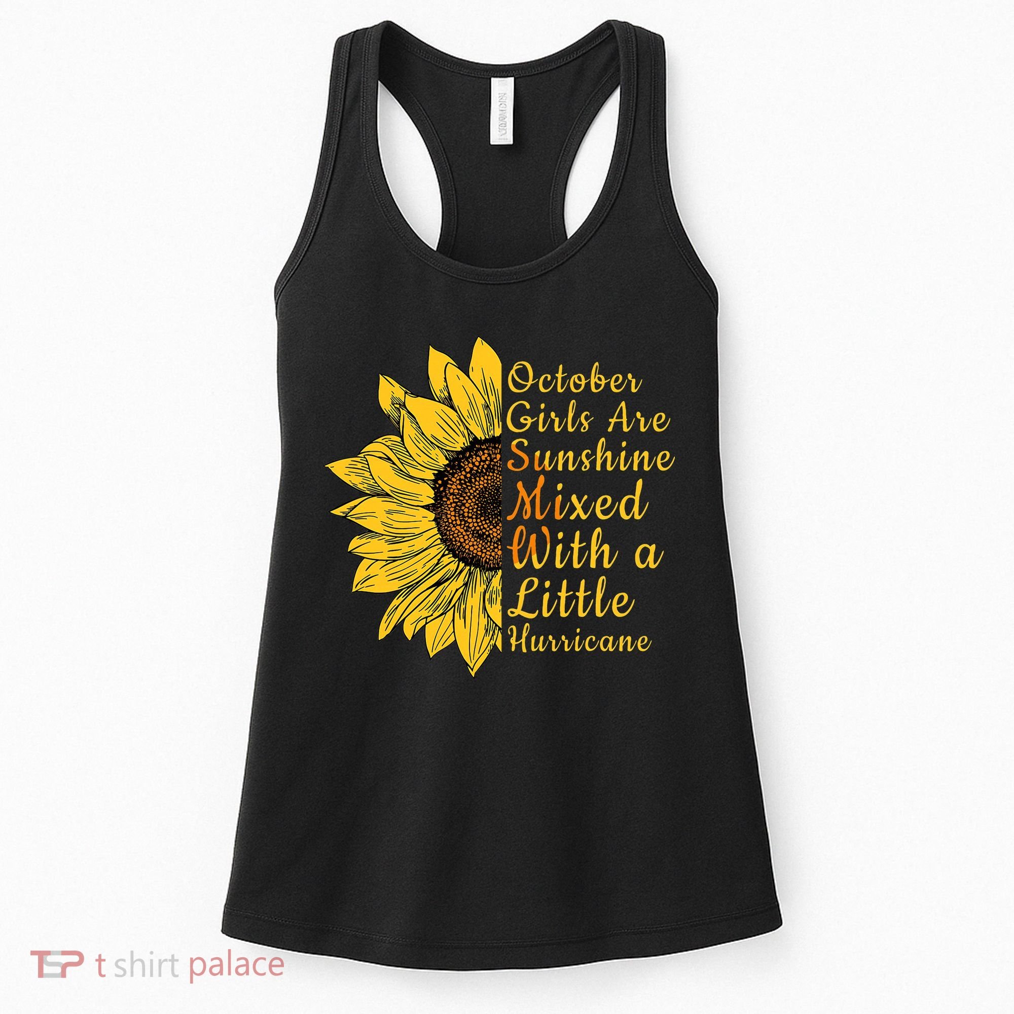 Sunflower Born In October Birthday Gift For Women Women's Tank Top