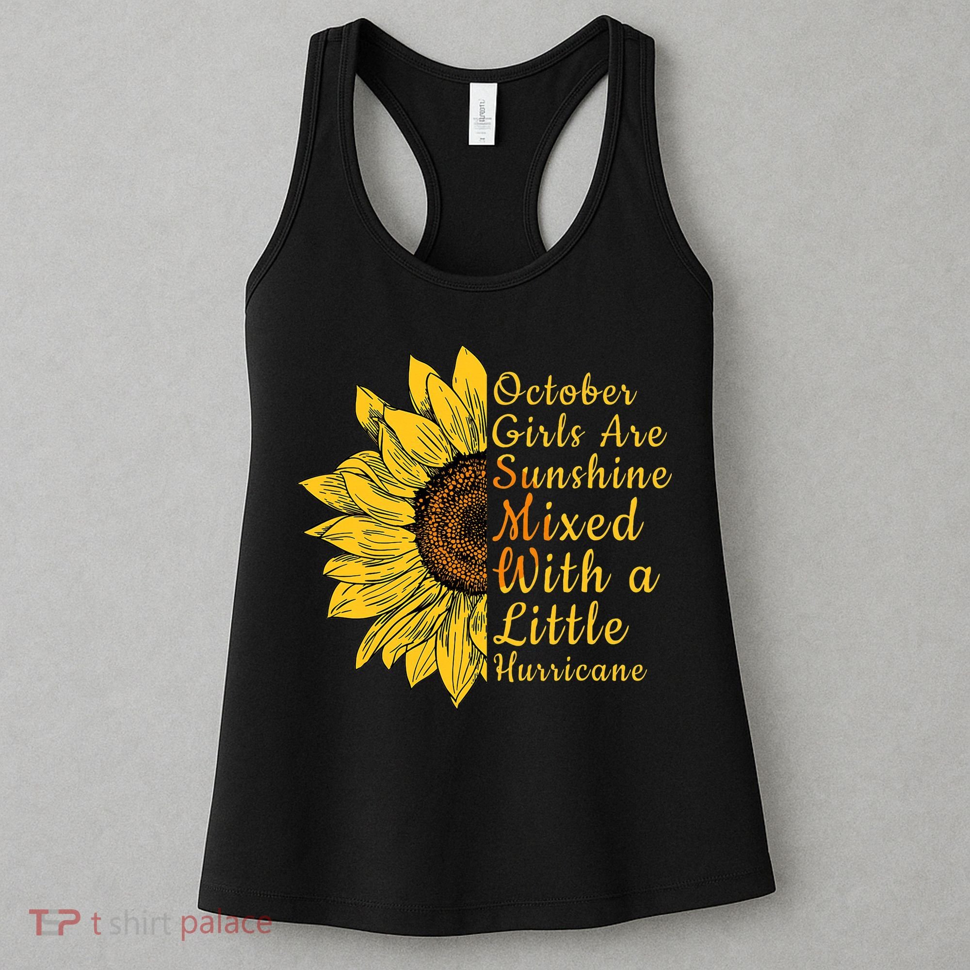 Sunflower Born In October Birthday Gift For Women Women's Tank Top