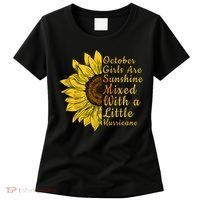 Sunflower Born In October Birthday Gift For Women Women's T-Shirt thumb 0