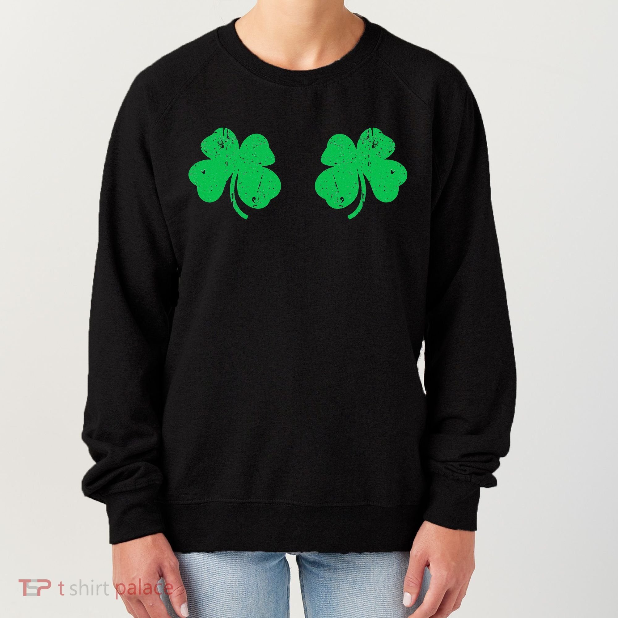 Shamrock Boobs Irish St Patricks Day Women's Sweatshirt