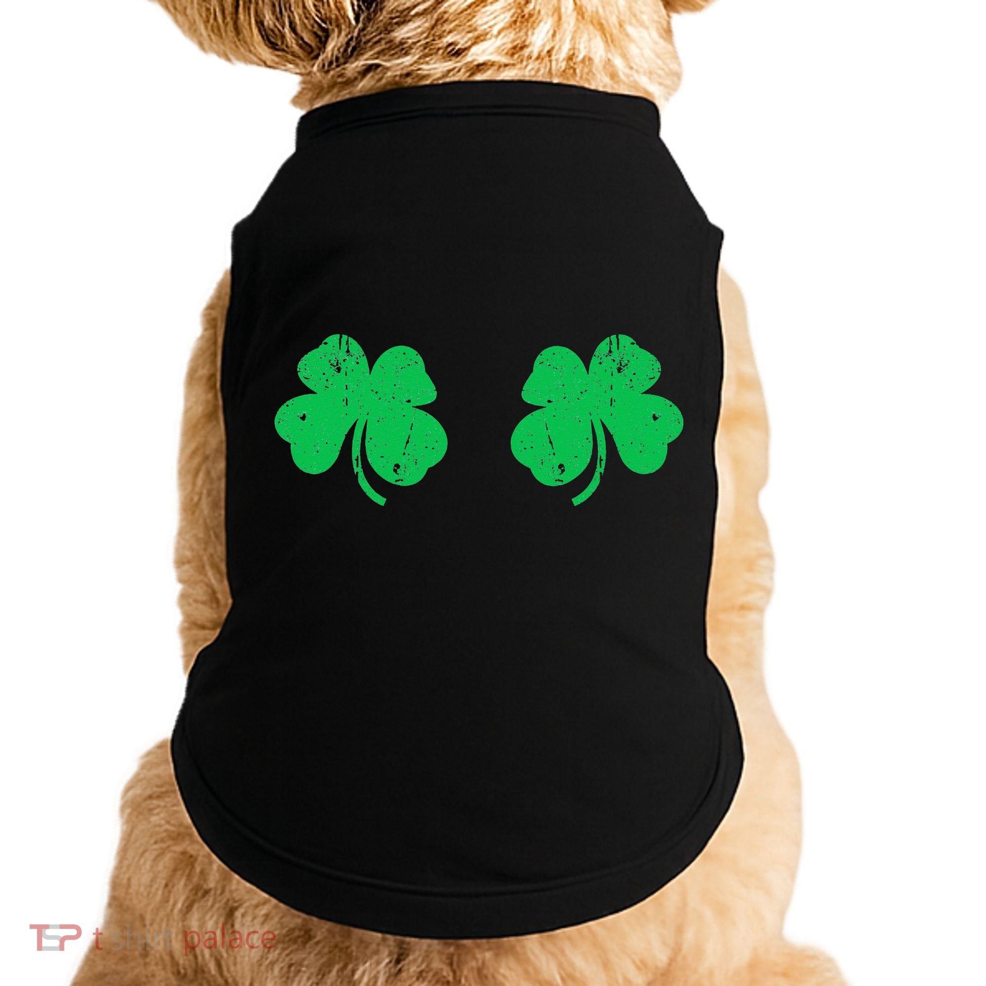 Shamrock Boobs Irish St Patricks Day Doggie Tank