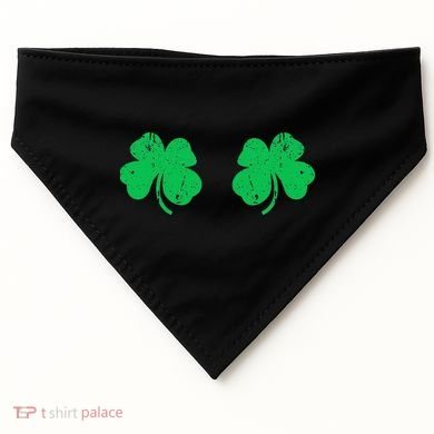 Shamrock Boobs Irish St Patricks Day USA-Made Doggie Bandana