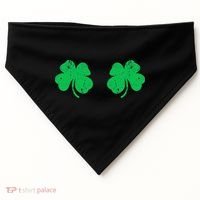 Shamrock Boobs Irish St Patricks Day USA-Made Doggie Bandana thumb 0