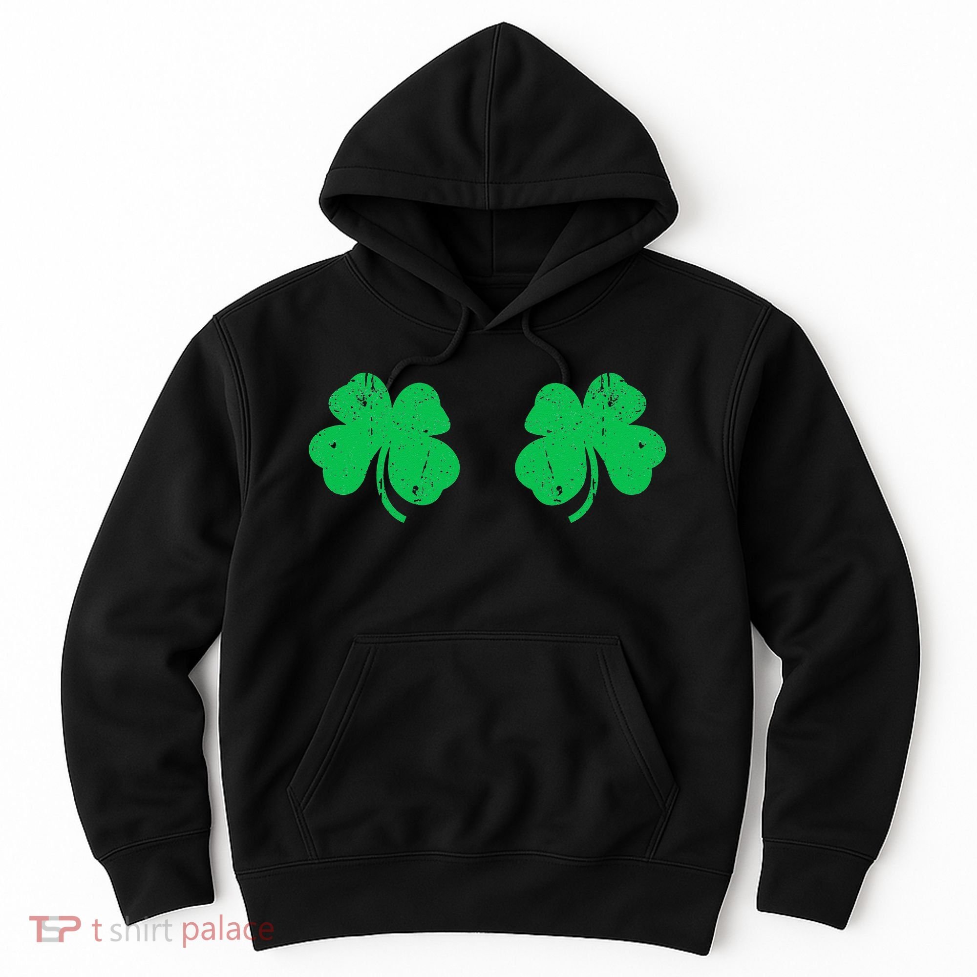 Shamrock Boobs Irish St Patricks Day Hoodie