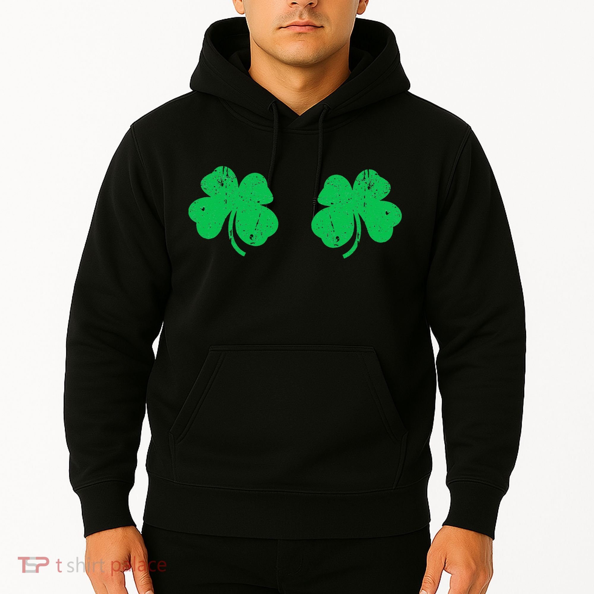 Shamrock Boobs Irish St Patricks Day Hoodie