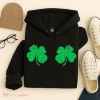 Shamrock Boobs Irish St Patricks Day Hoodie thumb 4