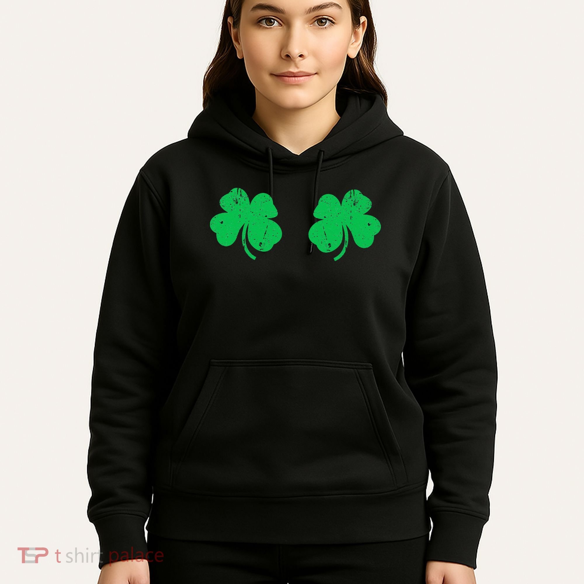 Shamrock Boobs Irish St Patricks Day Hoodie