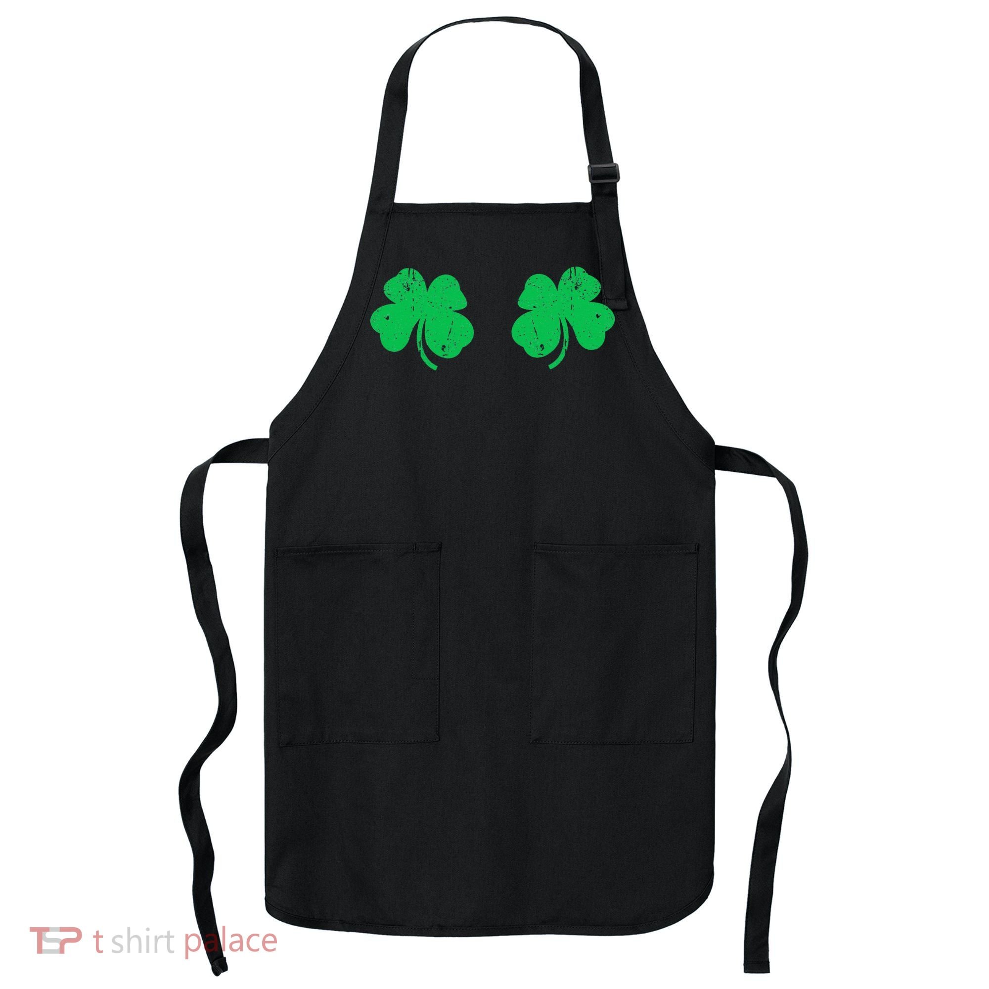 Shamrock Boobs Irish St Patricks Day Apron