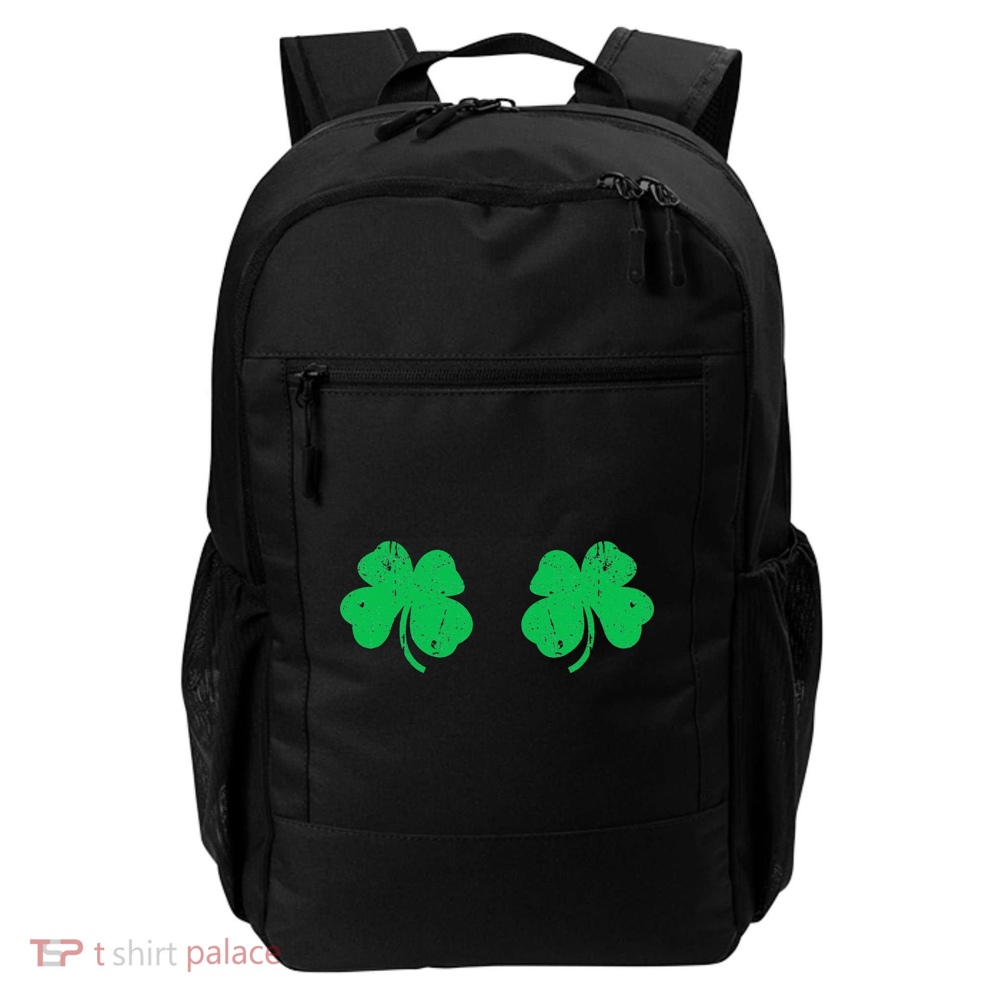 Shamrock Boobs Irish St Patricks Day Backpack