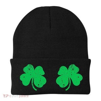 Shamrock Boobs Irish St Patricks Day Beanie