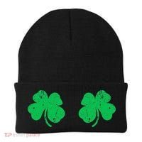 Shamrock Boobs Irish St Patricks Day Beanie thumb 0