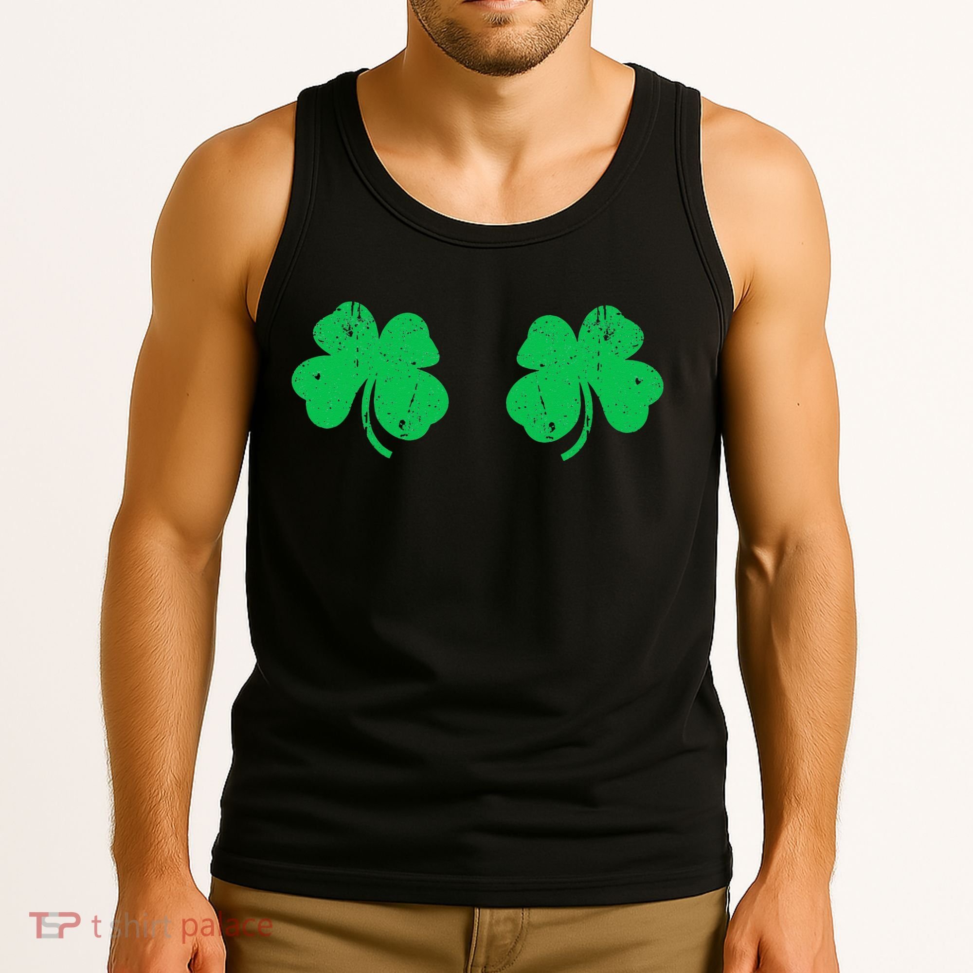 Shamrock Boobs Irish St Patricks Day Tank Top