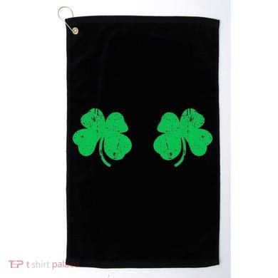 Shamrock Boobs Irish St Patricks Day Golf Towel