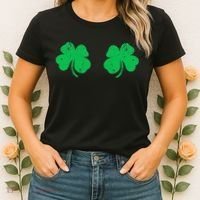 Shamrock Boobs Irish St Patricks Day Women's T-Shirt thumb 2