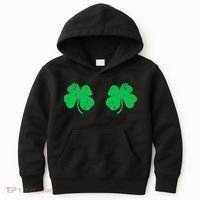 Shamrock Boobs Irish St Patricks Day Kids Hoodie thumb 0