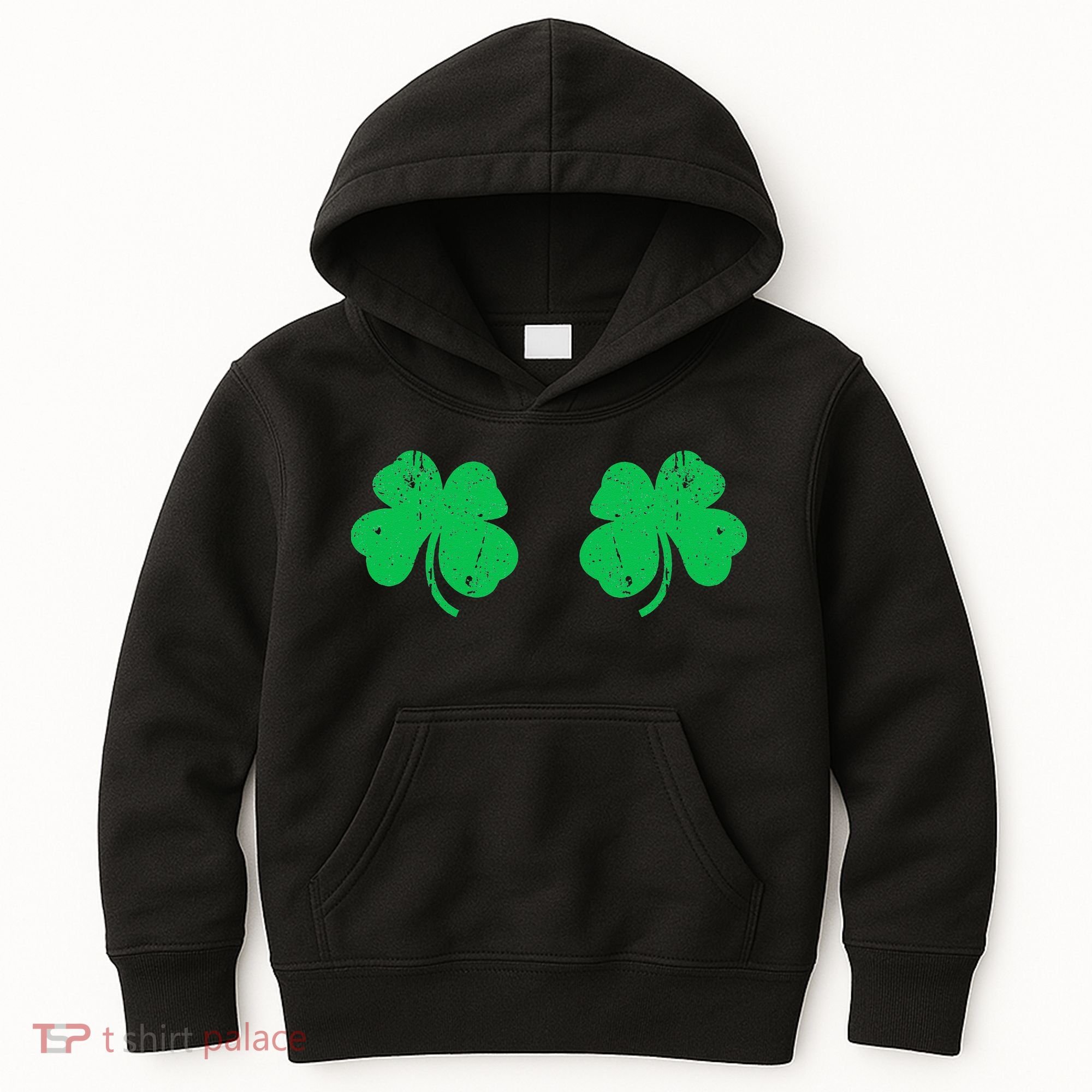 Shamrock Boobs Irish St Patricks Day Kids Hoodie