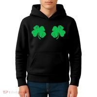 Shamrock Boobs Irish St Patricks Day Kids Hoodie thumb 4